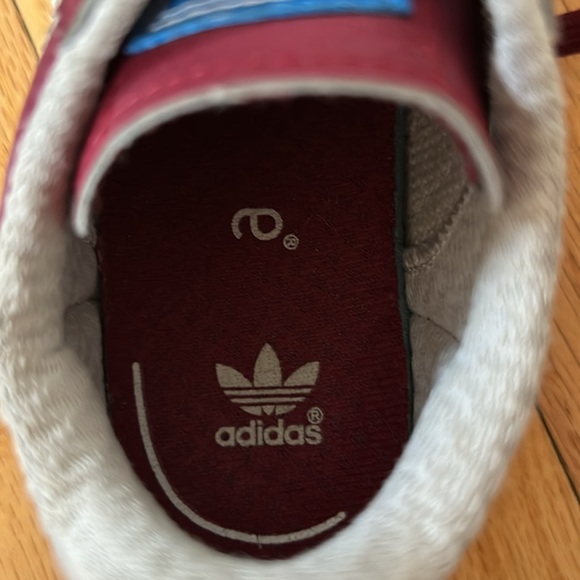 Adidas Samoa toddler maroon red sneakers - Picture 9 of 13